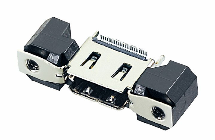 HDMI 立式 SMT 帶螺孔膠柱