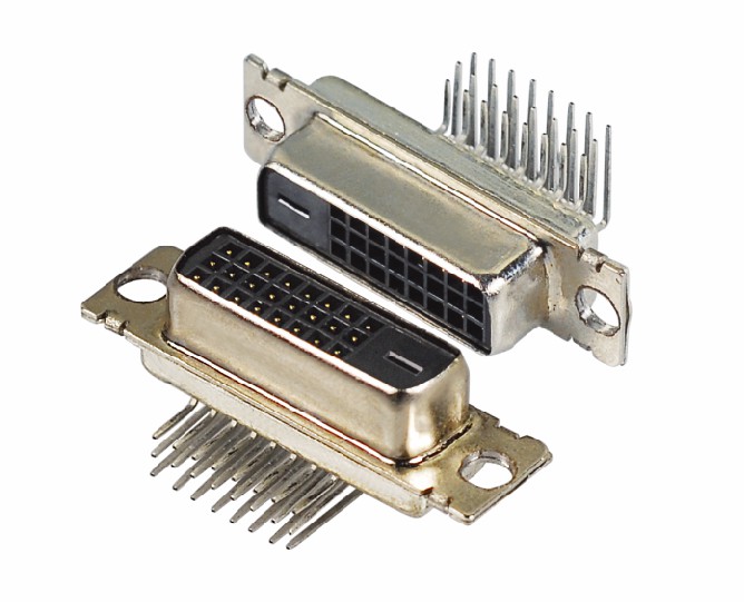 DVI 24+0PIN Female 90° DIP