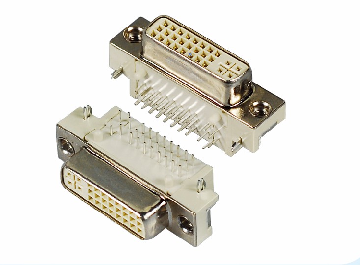DVI 24+5PIN FEmale 90° DIP