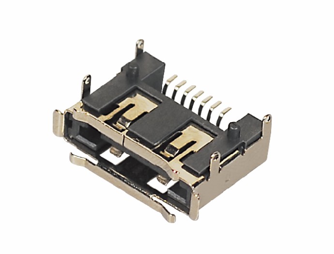 E-SATA 7P 板上型SMT 帶彈片